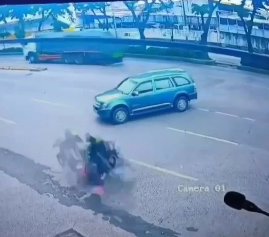 2 dead in motorcycle collision in Cebu City caught on CCTV