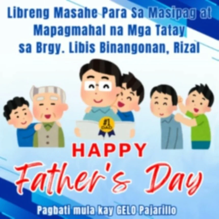 Binangonan, Rizal's youth group treats fathers with massage on Fathers' Day 2025