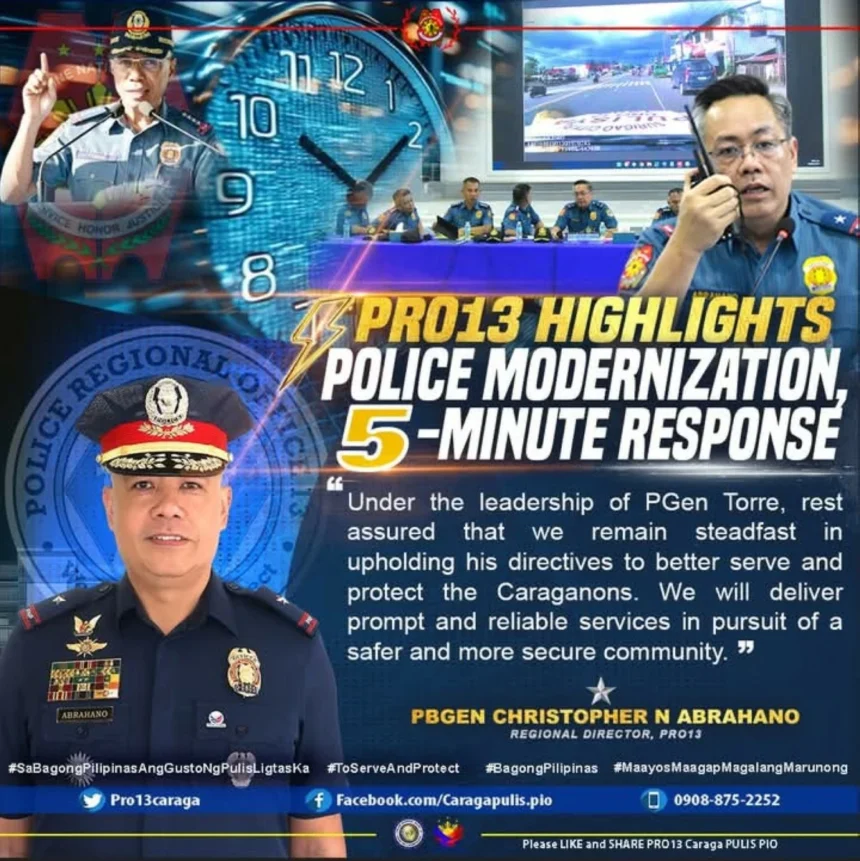 Caraga police seek 5-minute emergency response