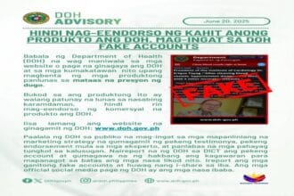 DOH flags online scams offering false cures for hypertension