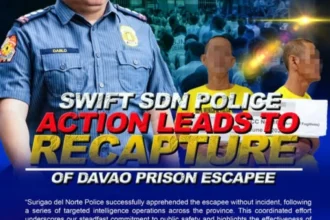 Davao prison fugitive falls in Siargao