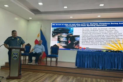 Illegal use of blinker leads to arrest of 2 men in extortion racket using First Lady's name