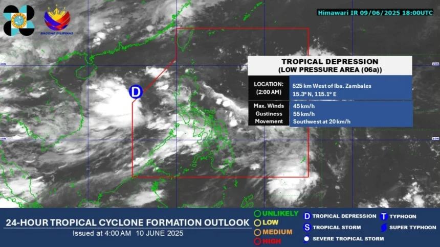 LPA leaves PAR, now a tropical depression; ‘habagat’ to bring more rain