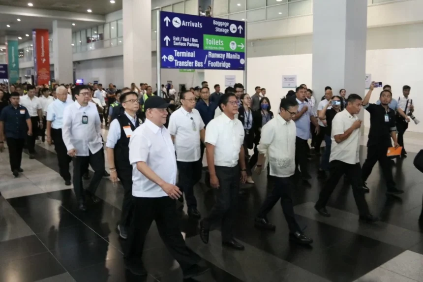Marcos inspects NAIA Terminal 3; cites airport improvements