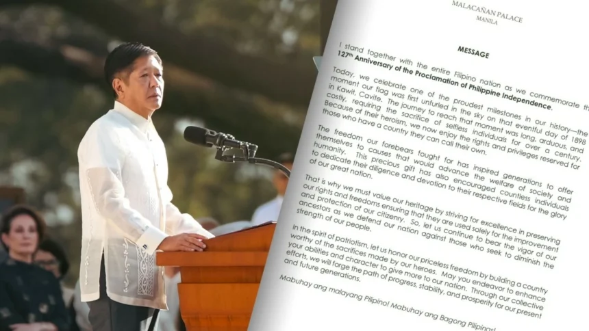 Marcos urges Filipinos: Defend freedom through excellence, patriotism