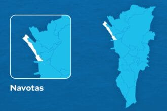 Navotas roads submerged in flood due to high tide, collapsed wall