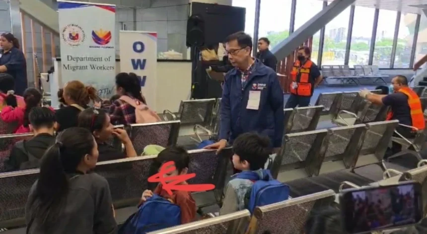 Over 40 Pinoys, children affected by Israel-Iran conflict arrive at NAIA