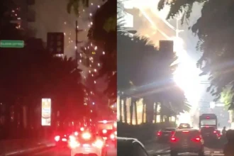 Plastic trash sparks electrical fire on Makati post, causes power outage