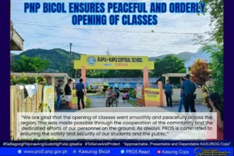 Police report smooth, orderly opening of new school year in Bicol