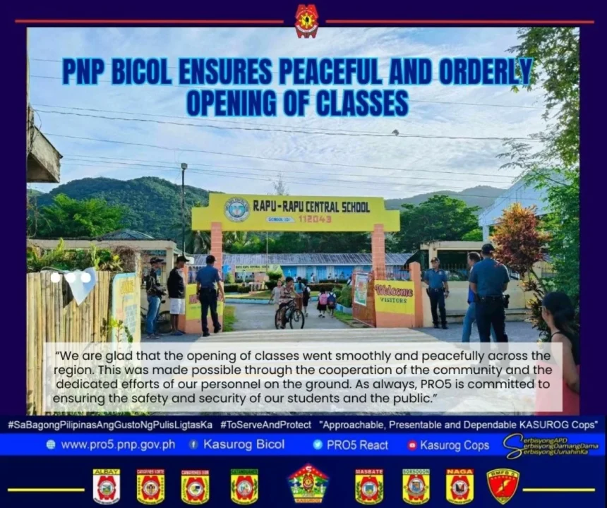 Police report smooth, orderly opening of new school year in Bicol