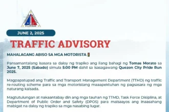 QC gov’t issues traffic advisory for Pride Run 2025