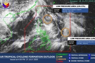 2 LPAs inside PAR may become tropical depression