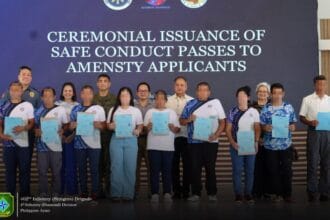 21 former rebels granted safe conduct passes in Butuan City