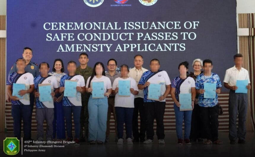 21 former rebels granted safe conduct passes in Butuan City