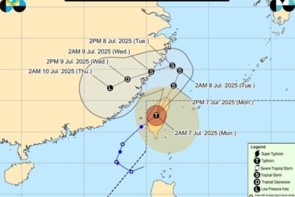 Bising makes landfall in Taiwan; wind signal lifted in Batanes