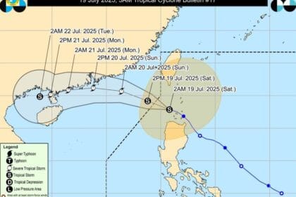 Crising intensifies into severe tropical storm as it exits PAR