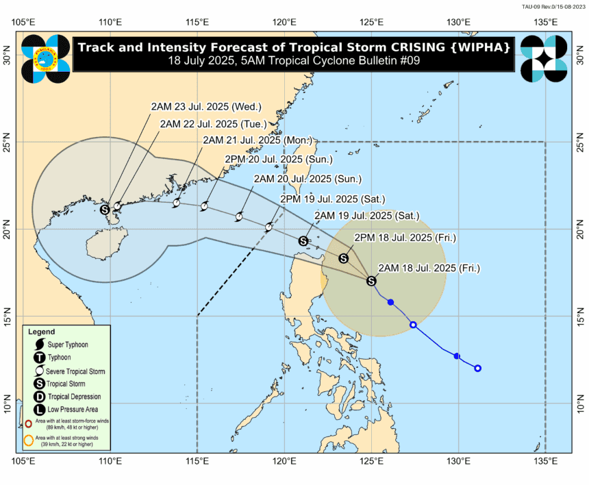 Crising now a tropical storm, Signal No. 2 in 8 Luzon areas