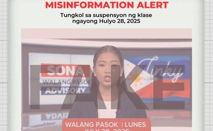 DepEd debunks AI video announcing class suspension for Monday