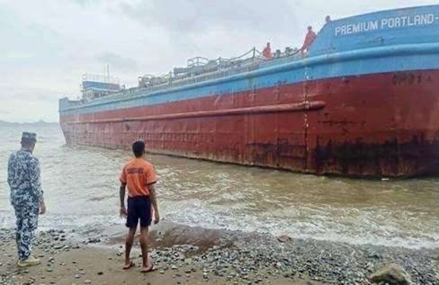 Efforts underway to remove stranded barge in Virac