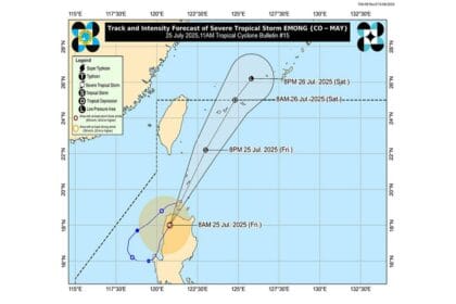 Emong weakens into a tropical storm -- Pagasa