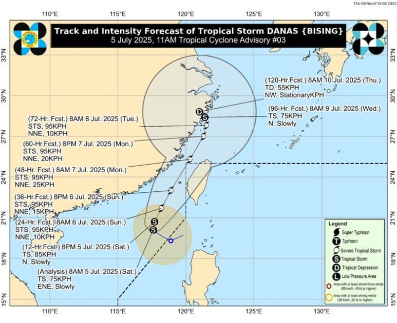 Expect Bising to become severe storm within 24 hours – Pagasa