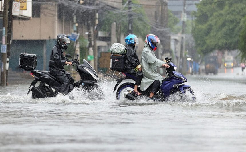 Flooded roads in Metro Manila on July 22