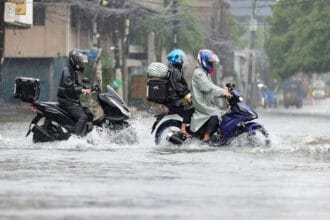 Flooded roads in Metro Manila on July 23