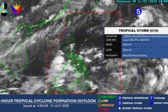 LPA outside PAR now a tropical storm, but won’t affect PH