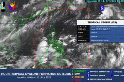 LPA outside PAR now a tropical storm, but won’t affect PH