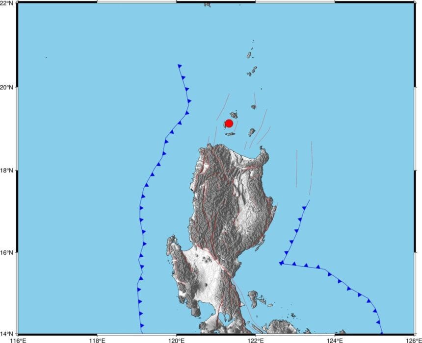 Magnitude 5.3 quake strikes waters off Cagayan on Saturday