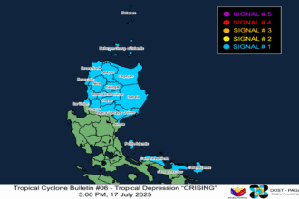 More Luzon areas under Signal No. 1 as Crising nears landmass