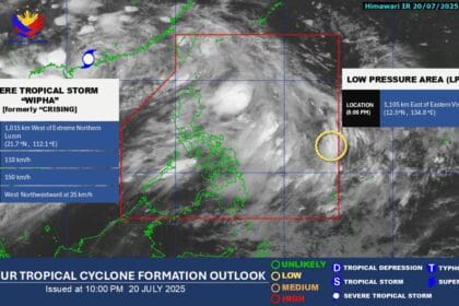 New LPA monitored inside PAR on Sunday night – Pagasa