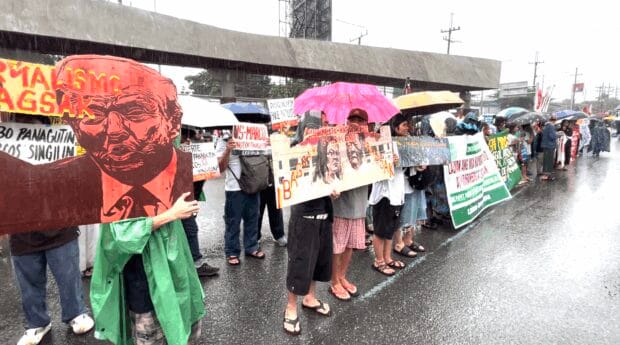 Rain or shine: Protesters carry on with program despite rains on Sona day