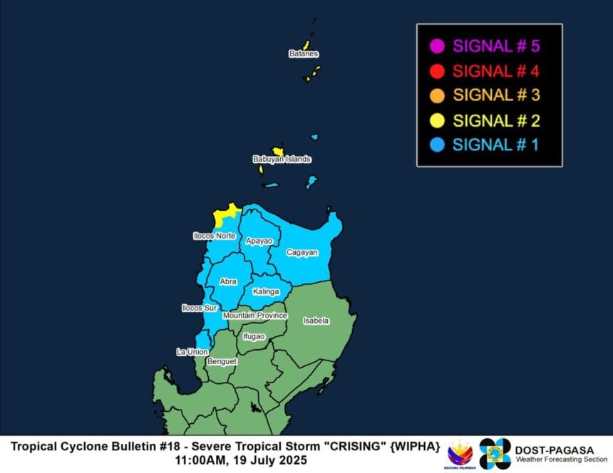 Signal No. 2 still up in 3 areas as STS Crising exits PAR