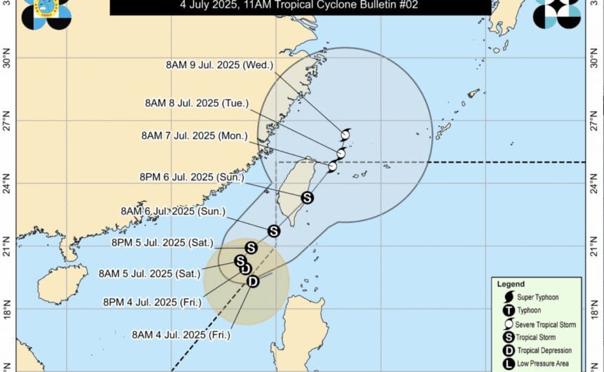 TD Bising intensifies, signal No. 1 up in 3 Luzon areas