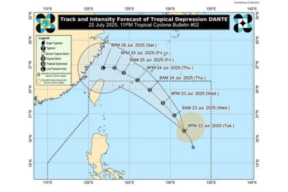 Tropical Depression Dante intensifies as it moves toward Taiwan