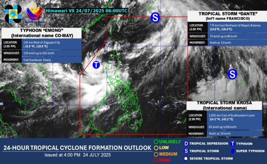 Tropical depression outside PAR is now Tropical Storm Krosa