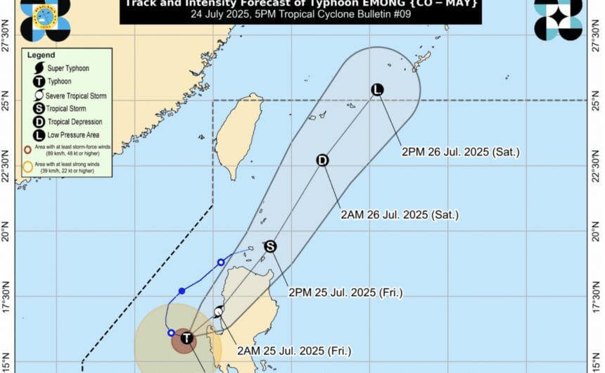 Typhoon Emong expected to intensify before crossing N. Luzon