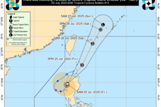 Typhoon Emong weakens into severe tropical storm after landfall