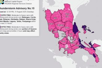 Heavy rains to drench Luzon on Sunday afternoon