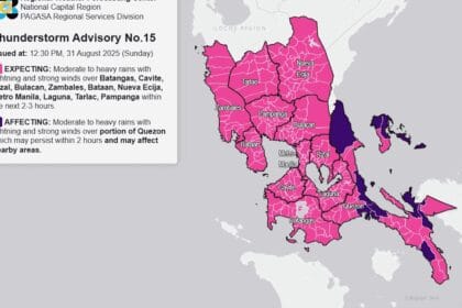 Heavy rains to drench Luzon on Sunday afternoon