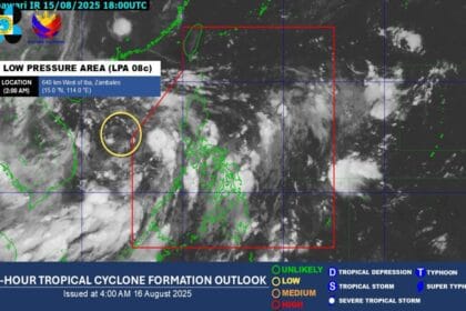 LPA forms west of PH, not seen to enter PAR