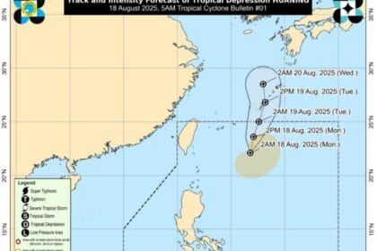 LPA inside PAR develops as Tropical Depression Huaning