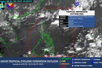LPA outside PAR becomes tropical depression but won’t affect PH