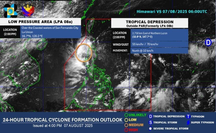 LPA to bring rains over Ilocos, Zambales until Aug. 8 morning