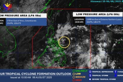 New LPA spotted outside PAR not expected to intensify