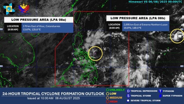 New LPA spotted outside PAR not expected to intensify