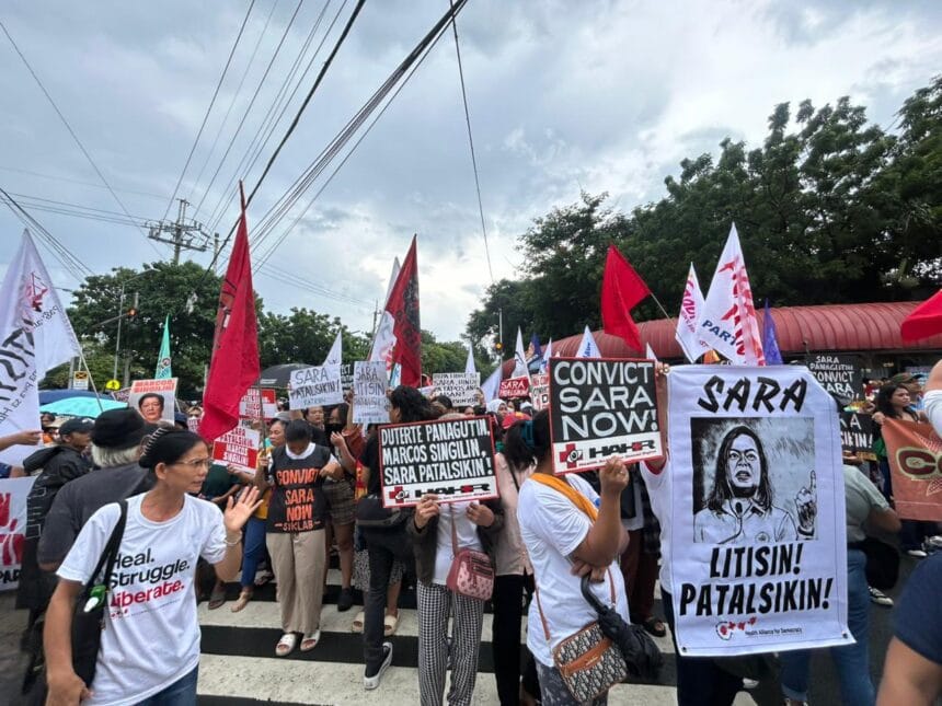 Protesters troop to Senate as it votes on VP Duterte impeachment