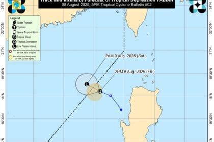 Tropical Depression Fabian about to exit PH